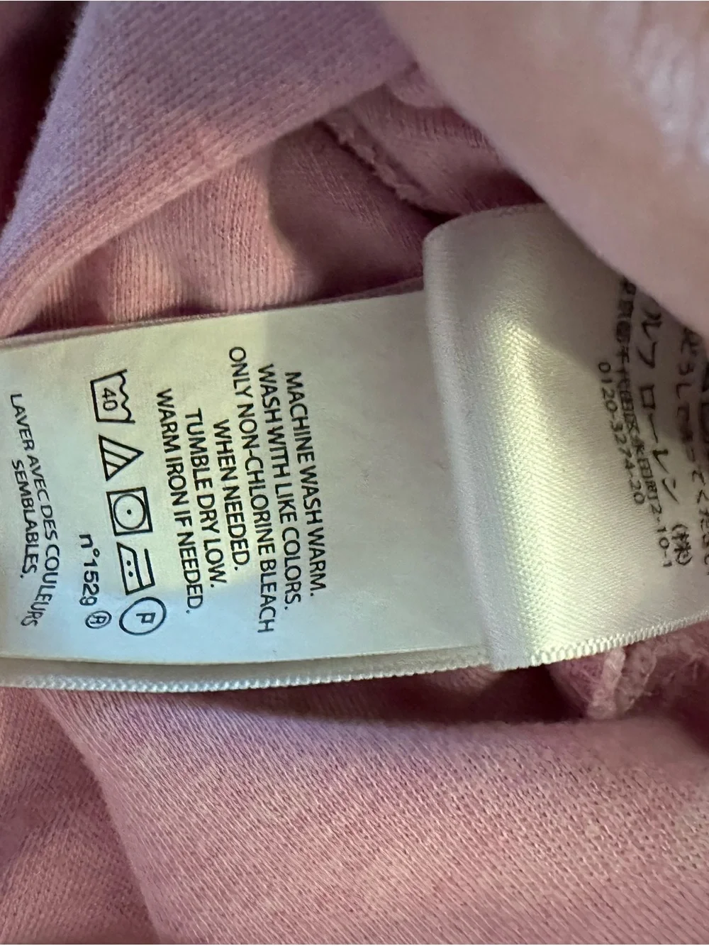 Ralph Lauren Pink Polo Shirt with Navy Pony